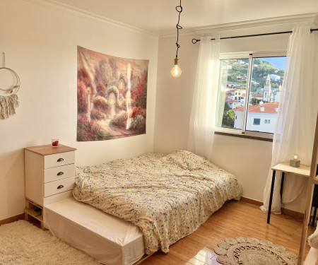 modern, large room with sea-view balcony