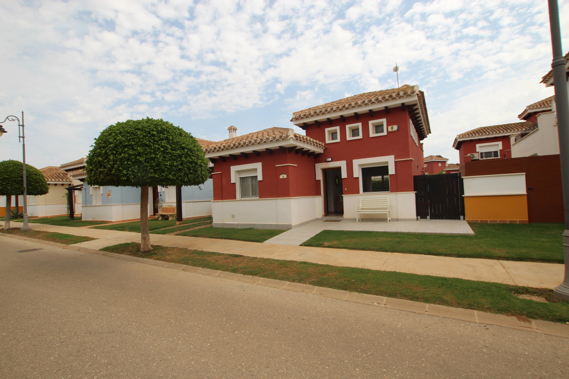 Street view of villa
