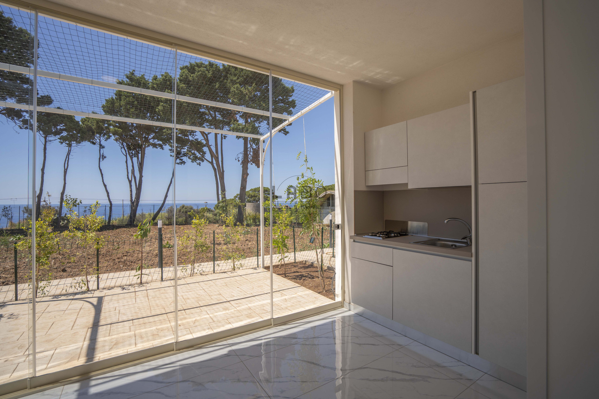 Kitchen with view