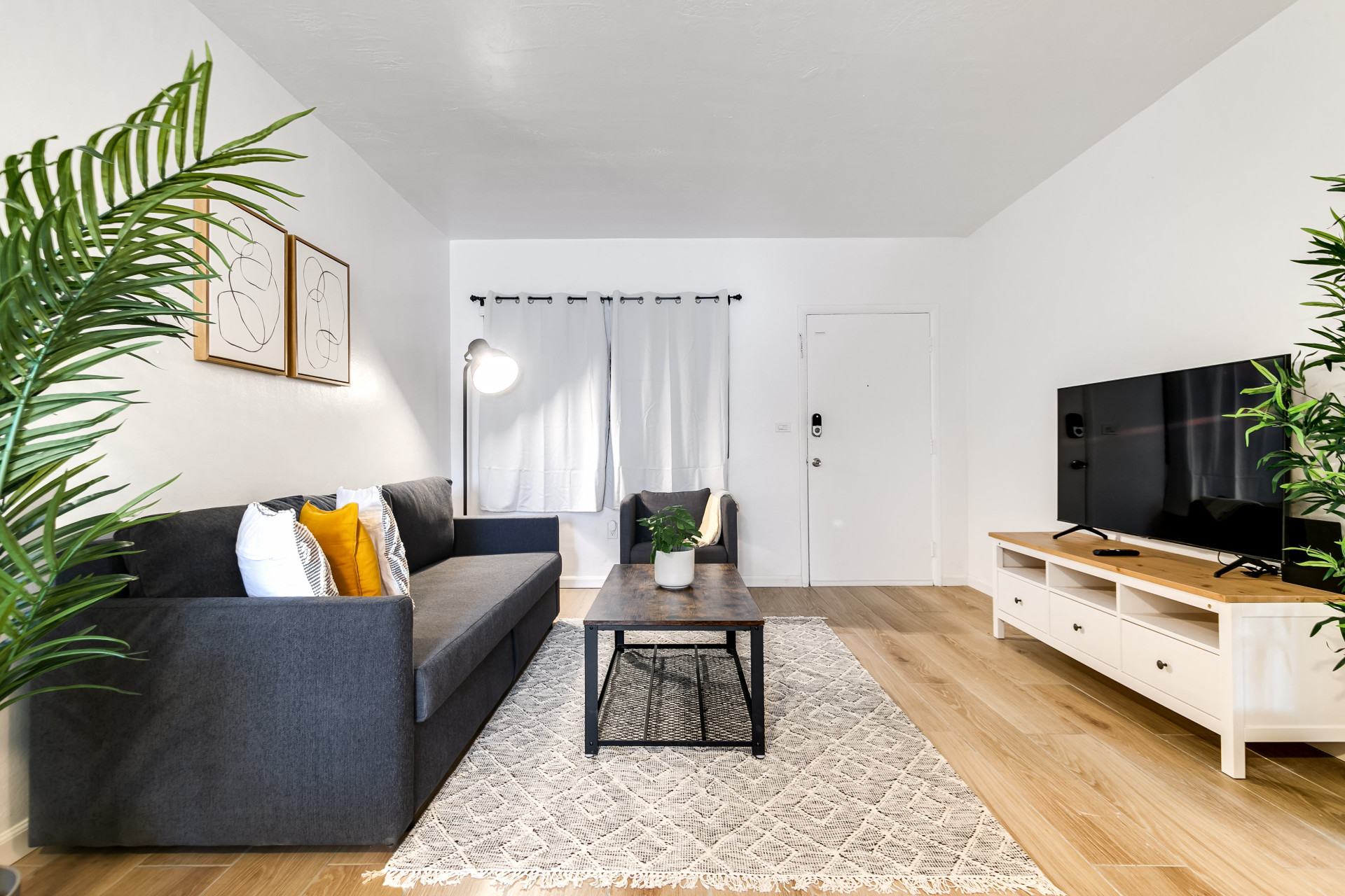Living room with TV and sofa