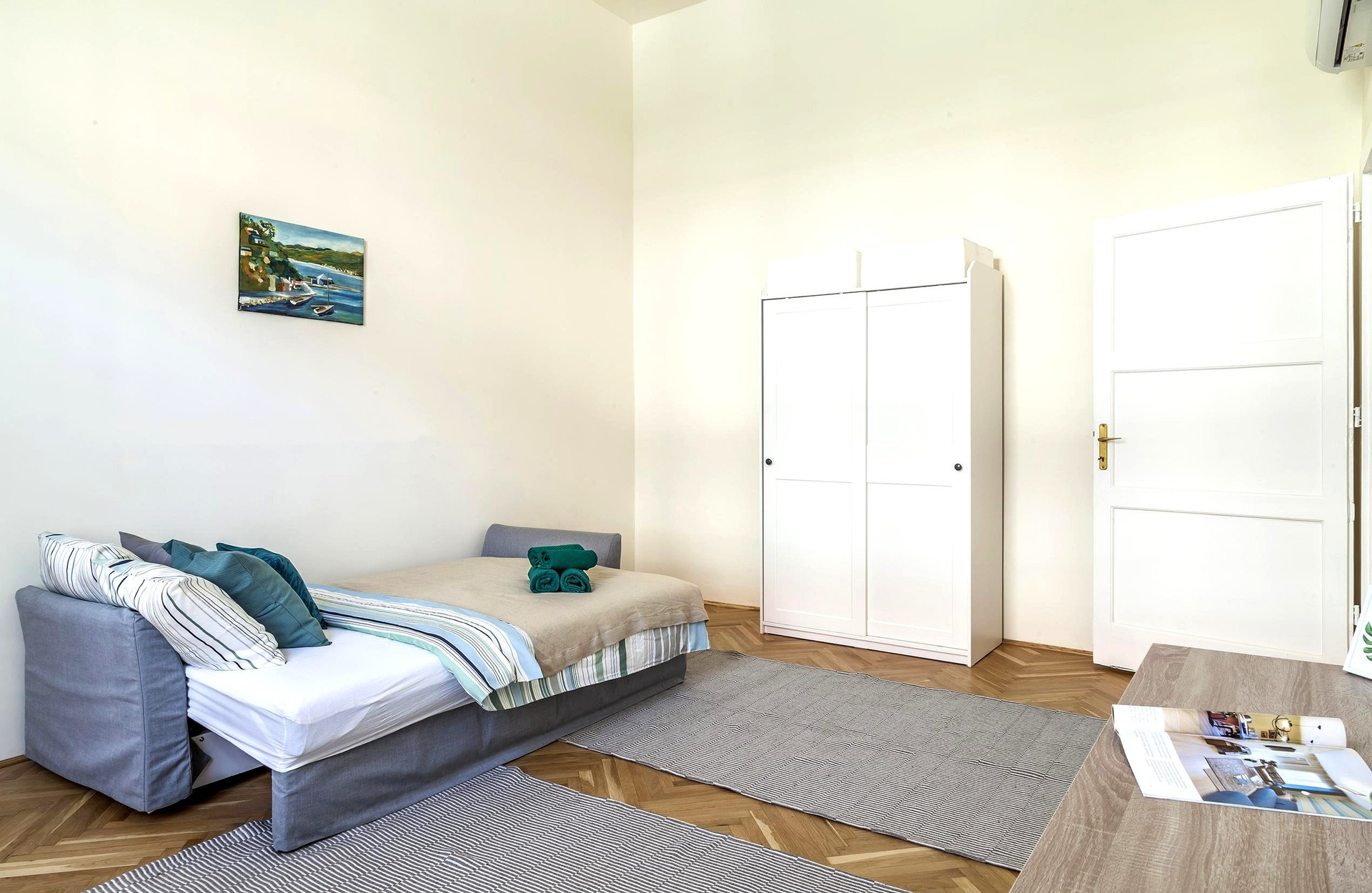 Large room with plenty of natural light
