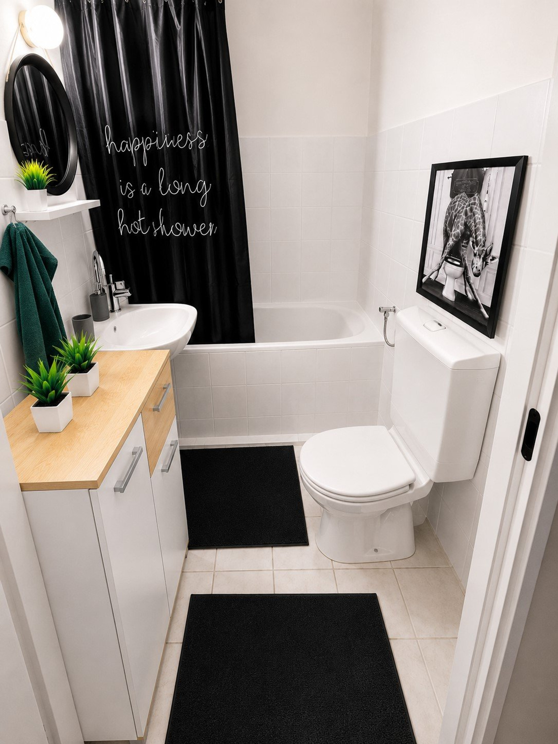Full bathroom overview with vanity