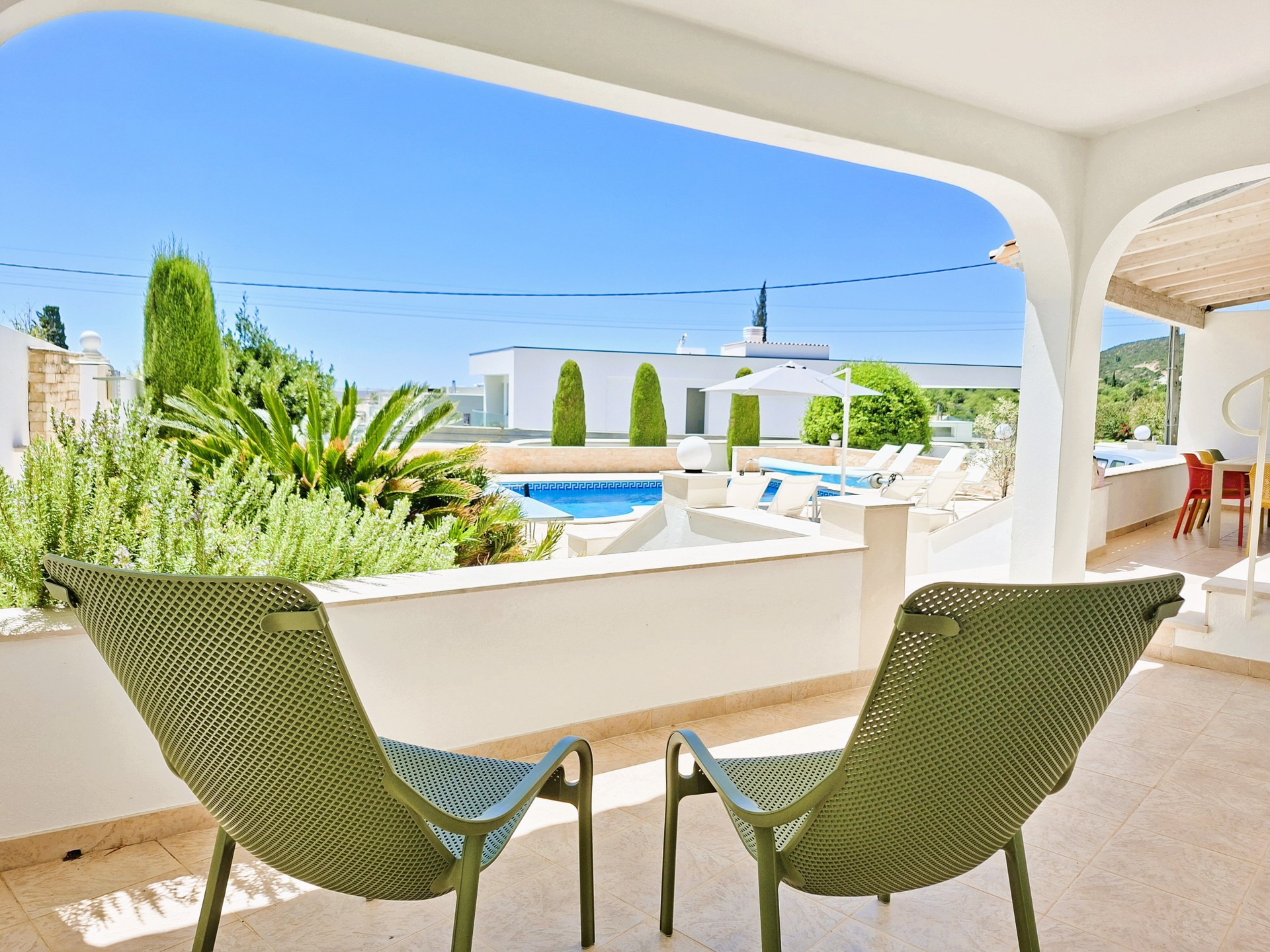 Terrace with pool view