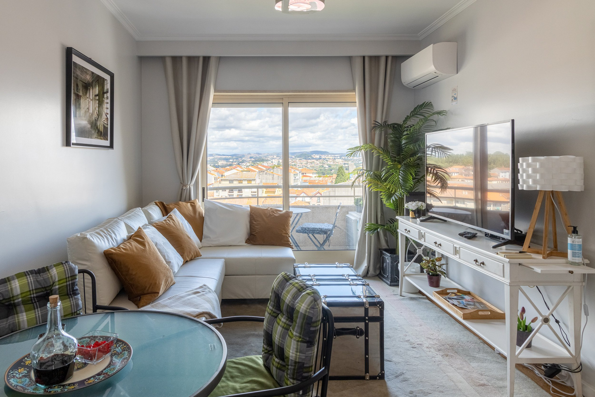 Living room with sofa and TV