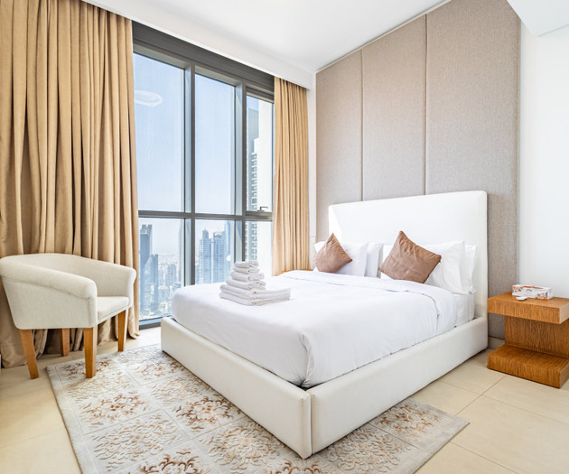 Elegant Downtown 3BR | Burj Khalifa View