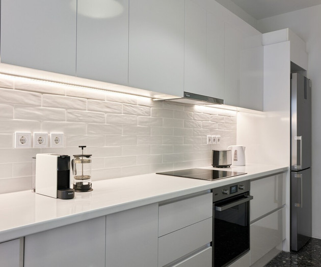 The full equipped kitchen