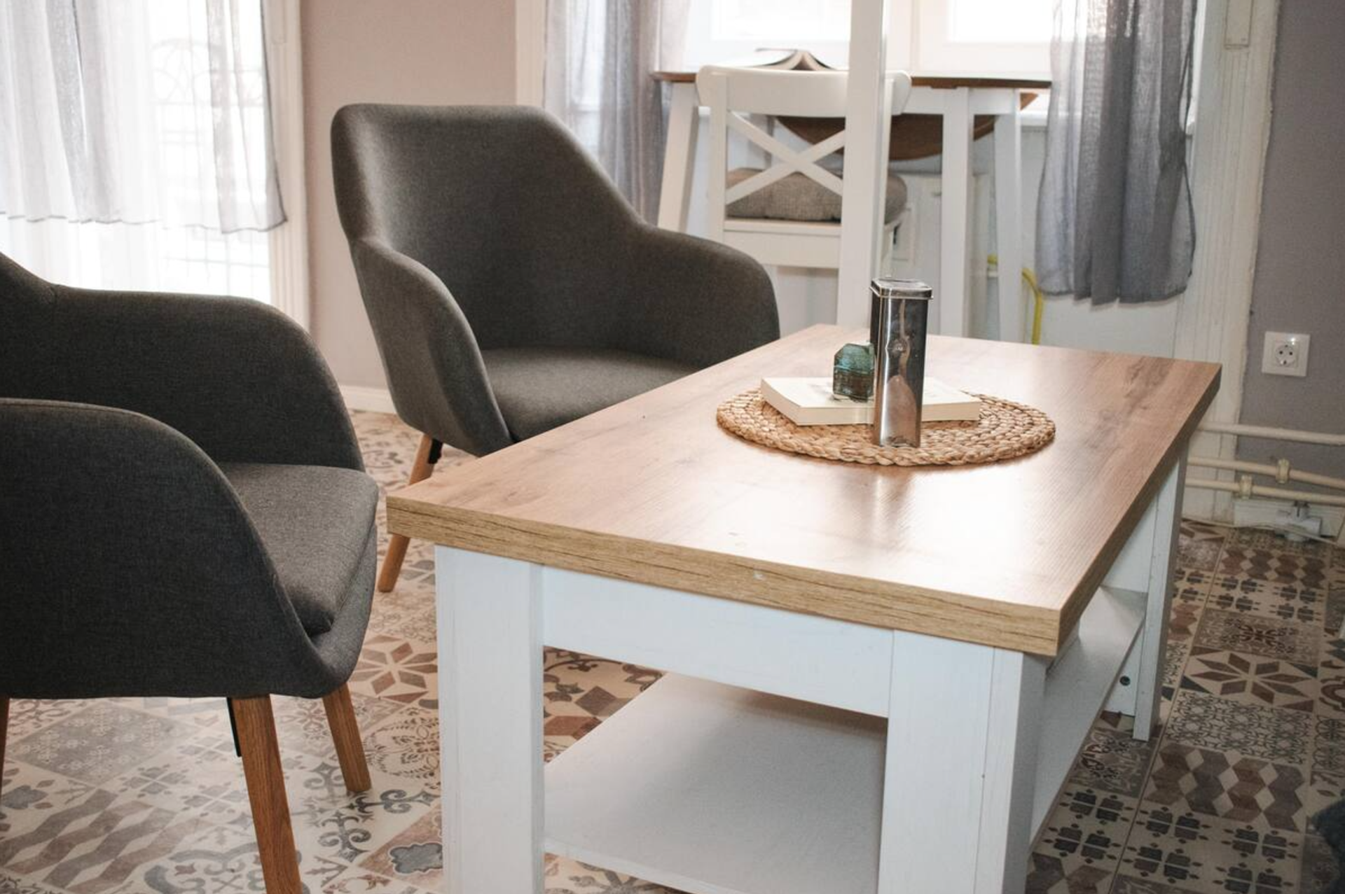 Cozy seating with coffee table