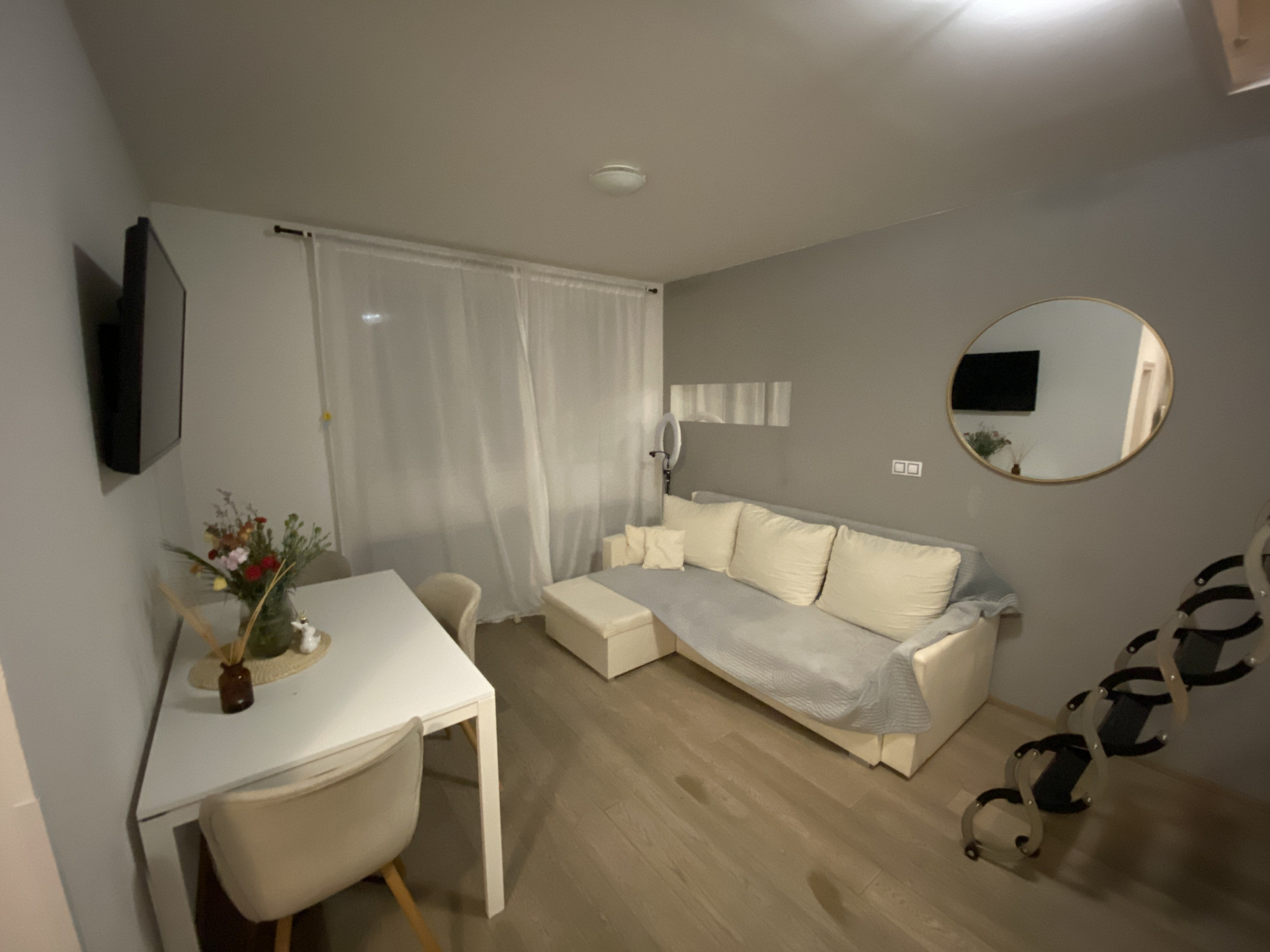 Living room with sofa and TV