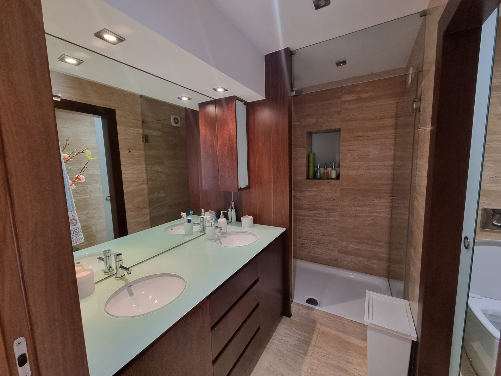 Bathroom with double vanity