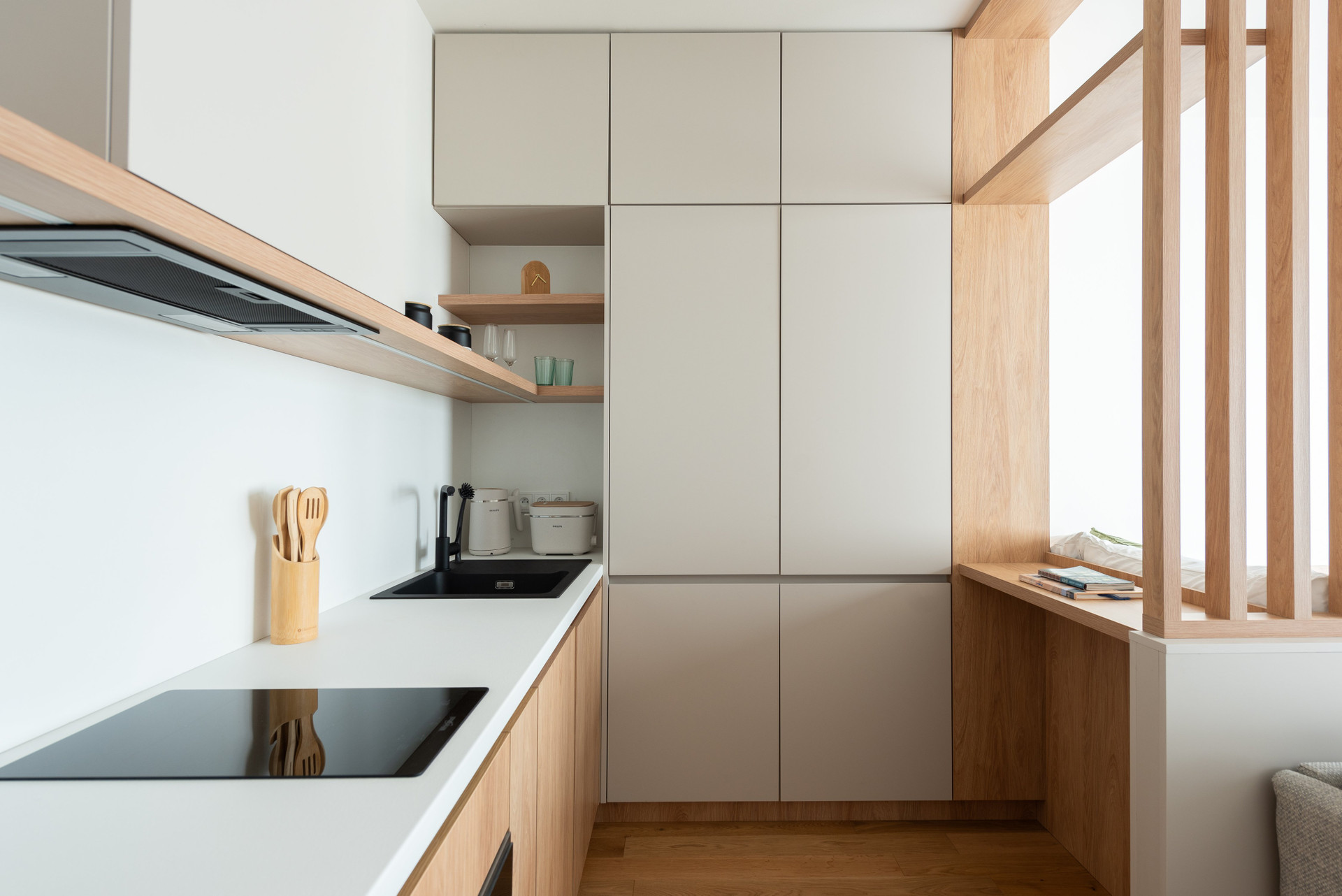 Modern kitchen with sleek cabinetry