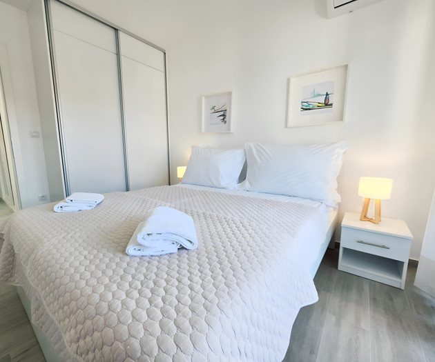 Bedroom with two nightstands