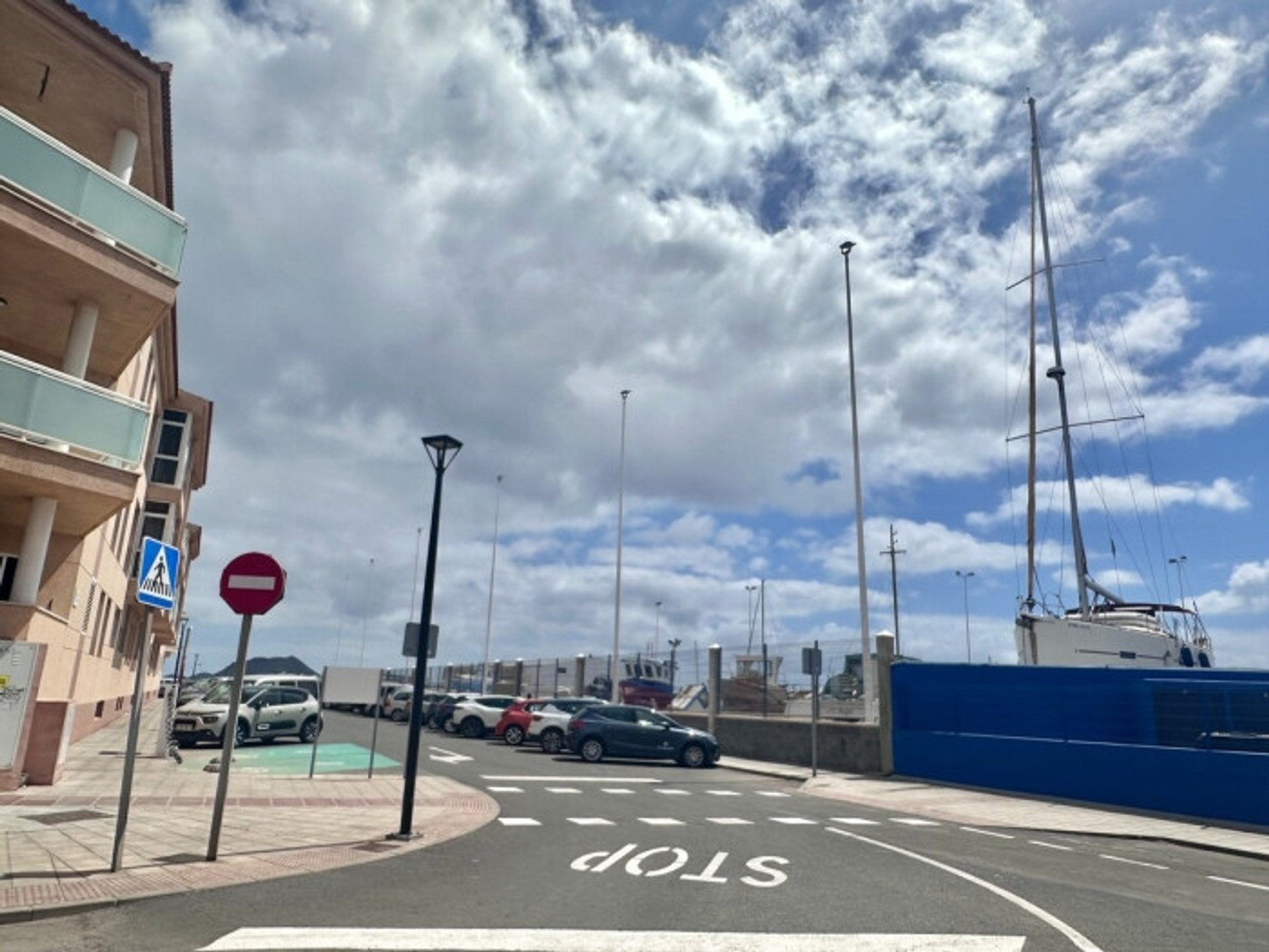 Street view near marina