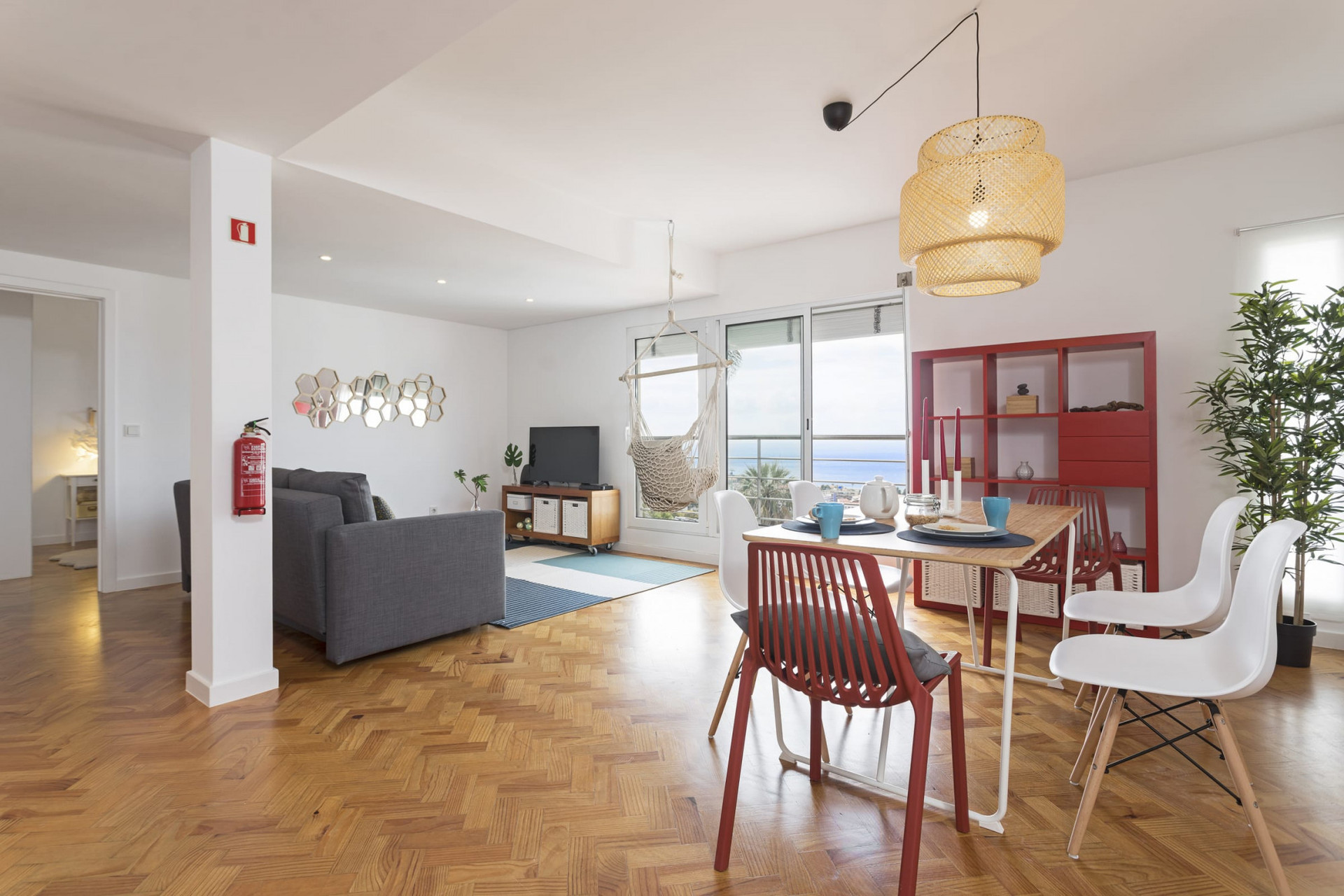 dining area and living room