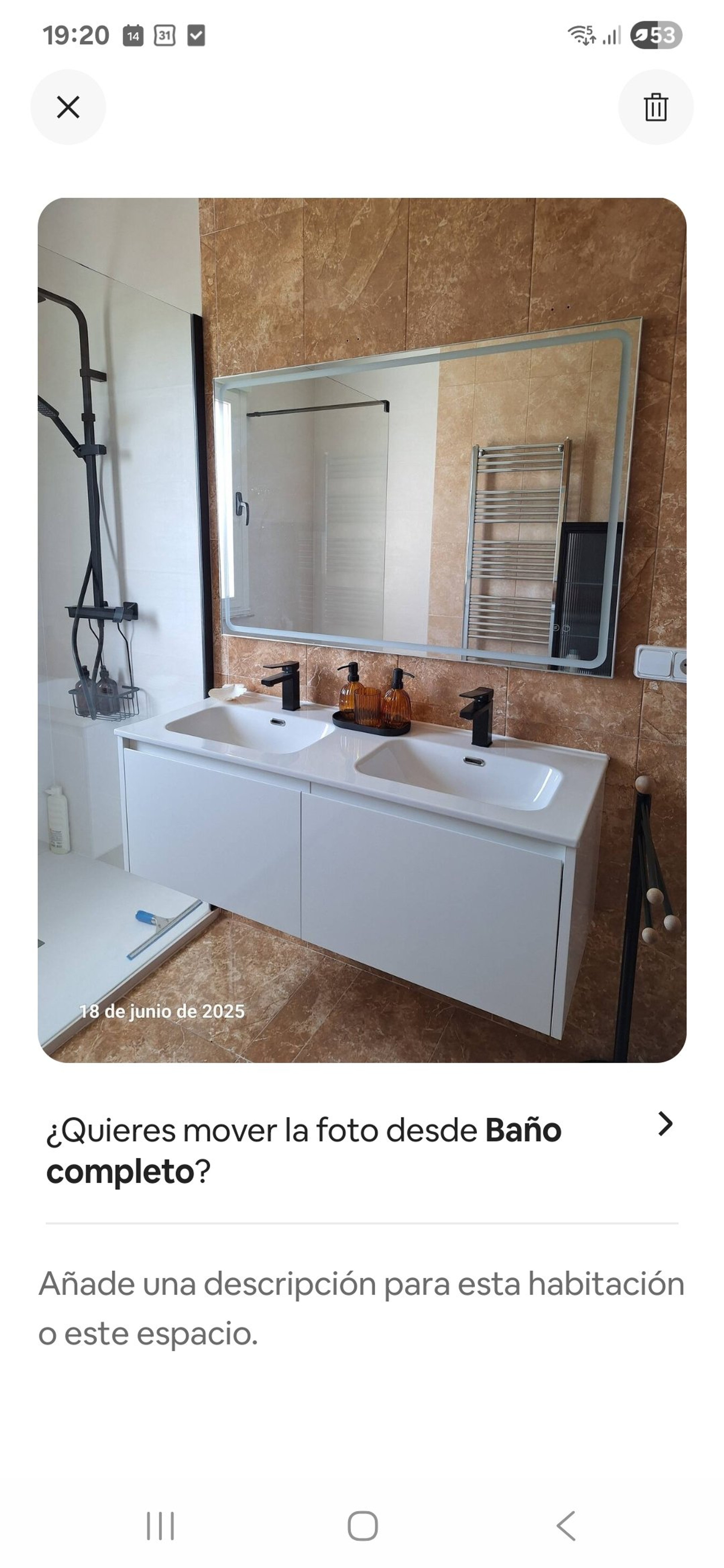 Bathroom double sink vanity