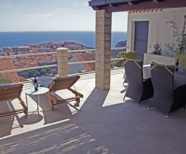 Old town and sea view