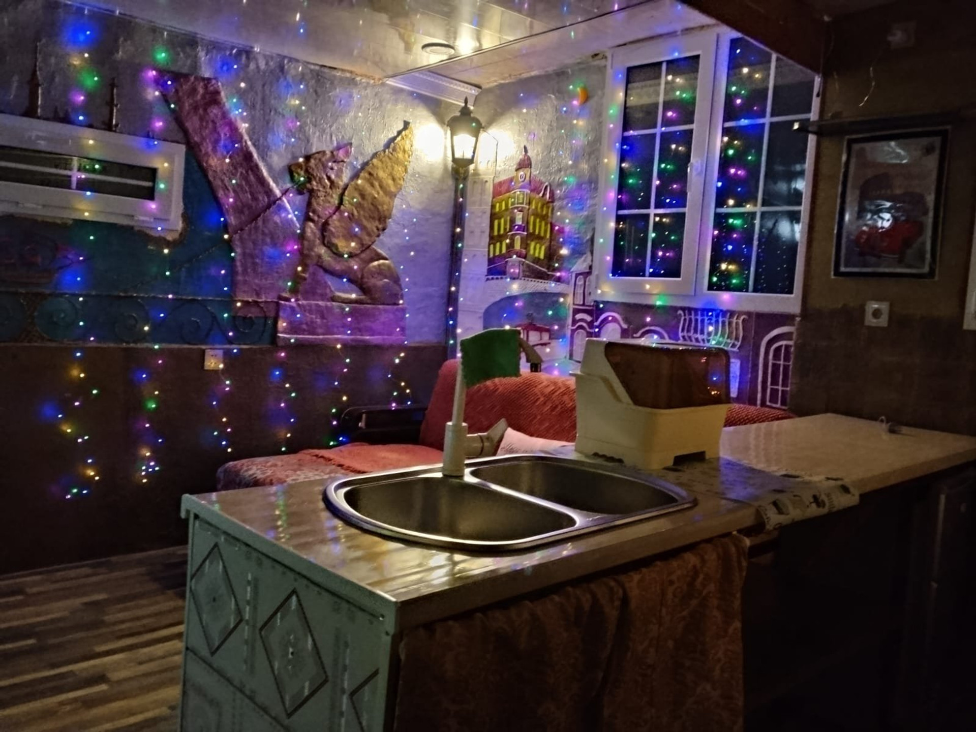 Evening ambience with magical lighting