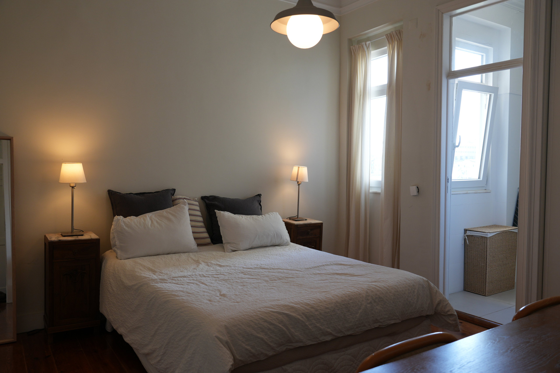 Cozy double bedroom with nightstands