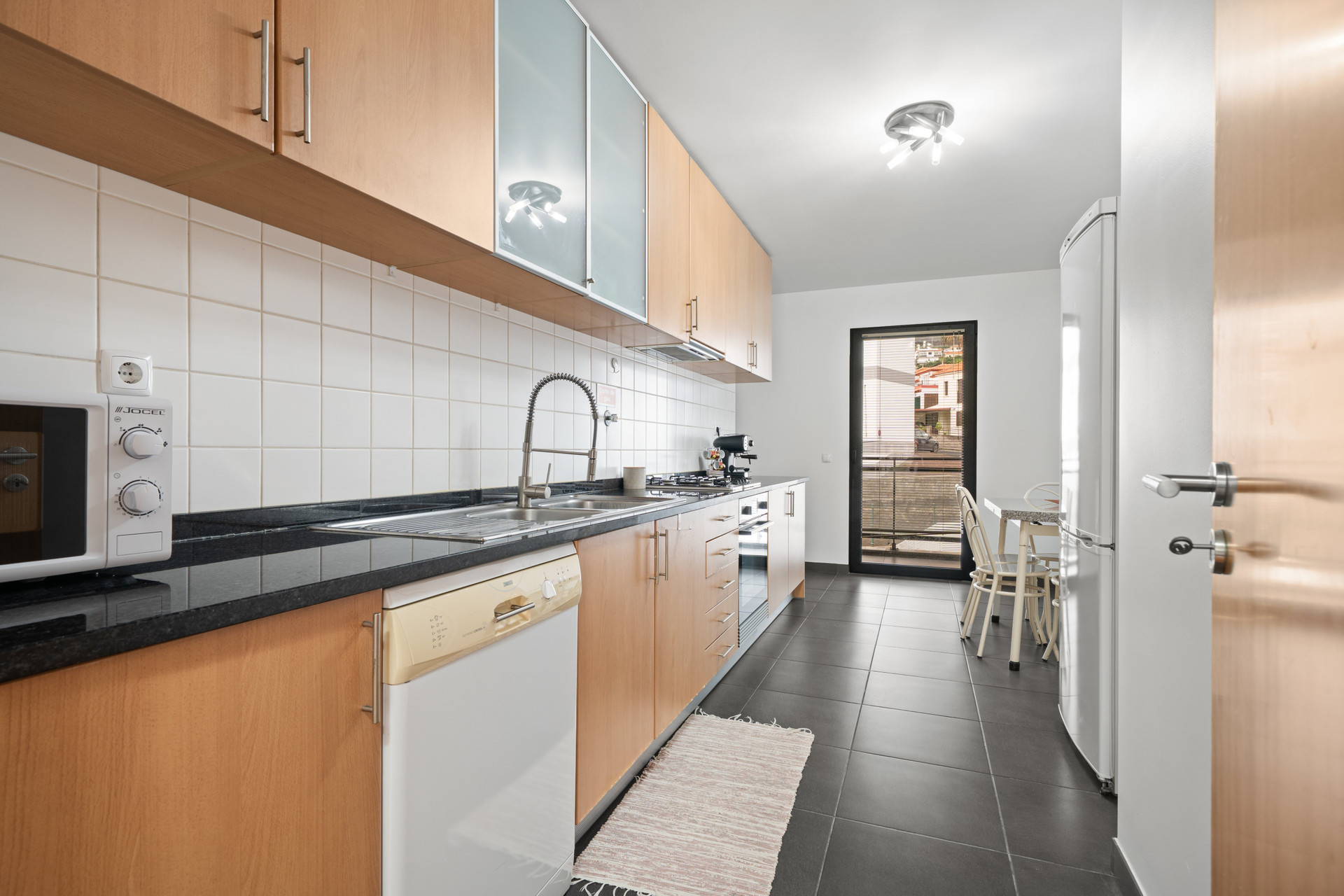 Kitchen with granite counters