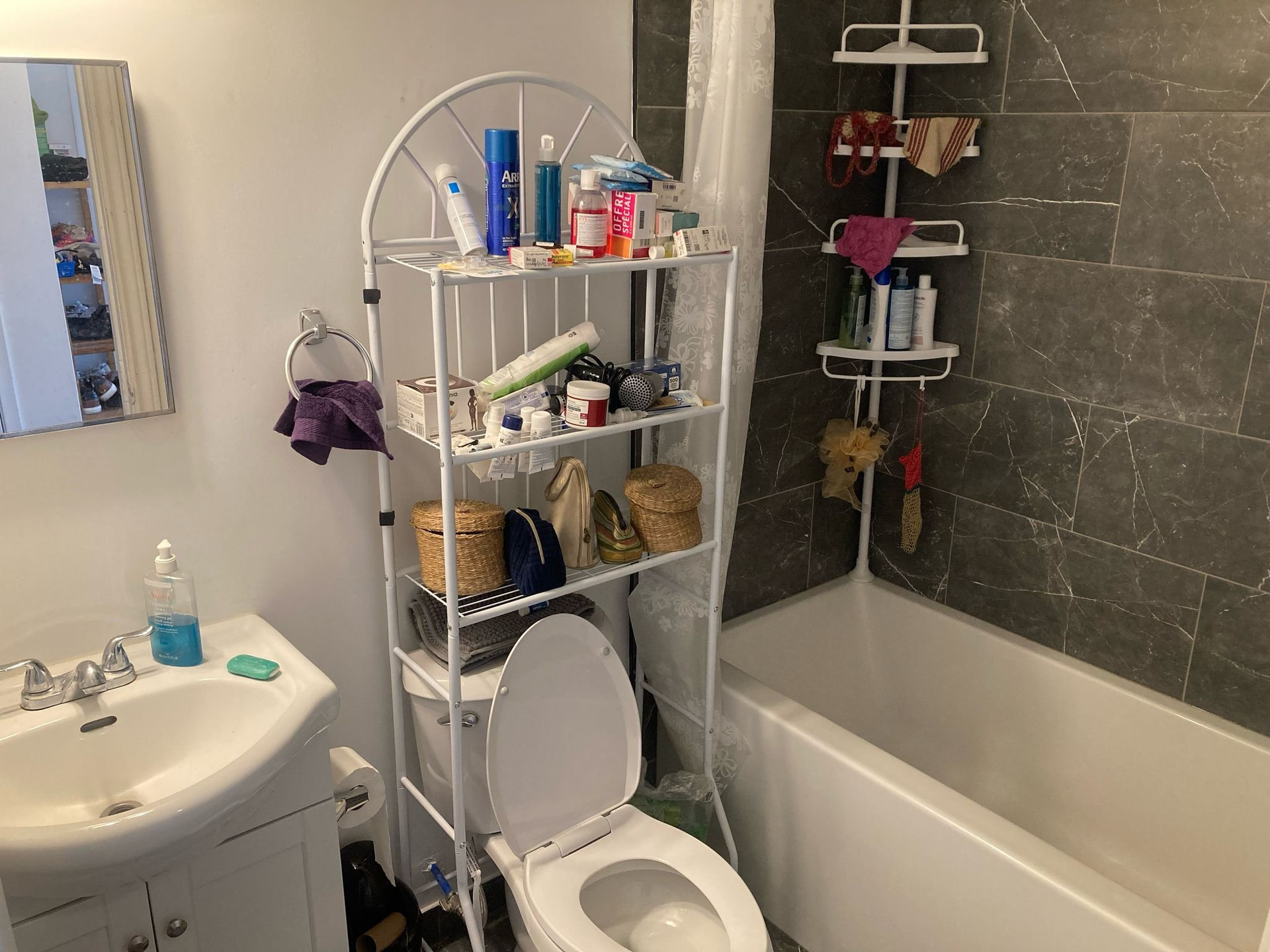 Bathroom with tub and sink