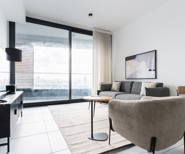 Blueground | Tzameret, Spacious, Balcony - 65