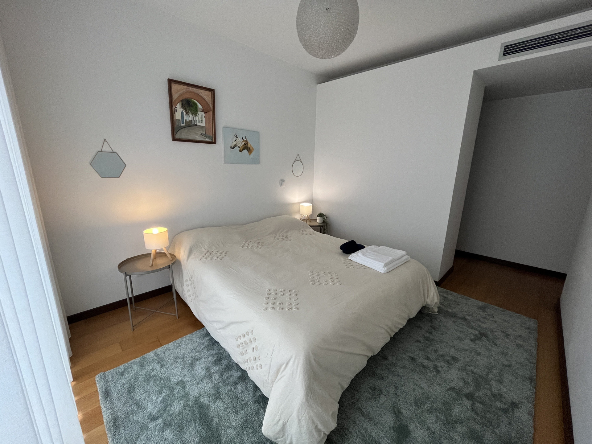 Suite bedroom with double bed