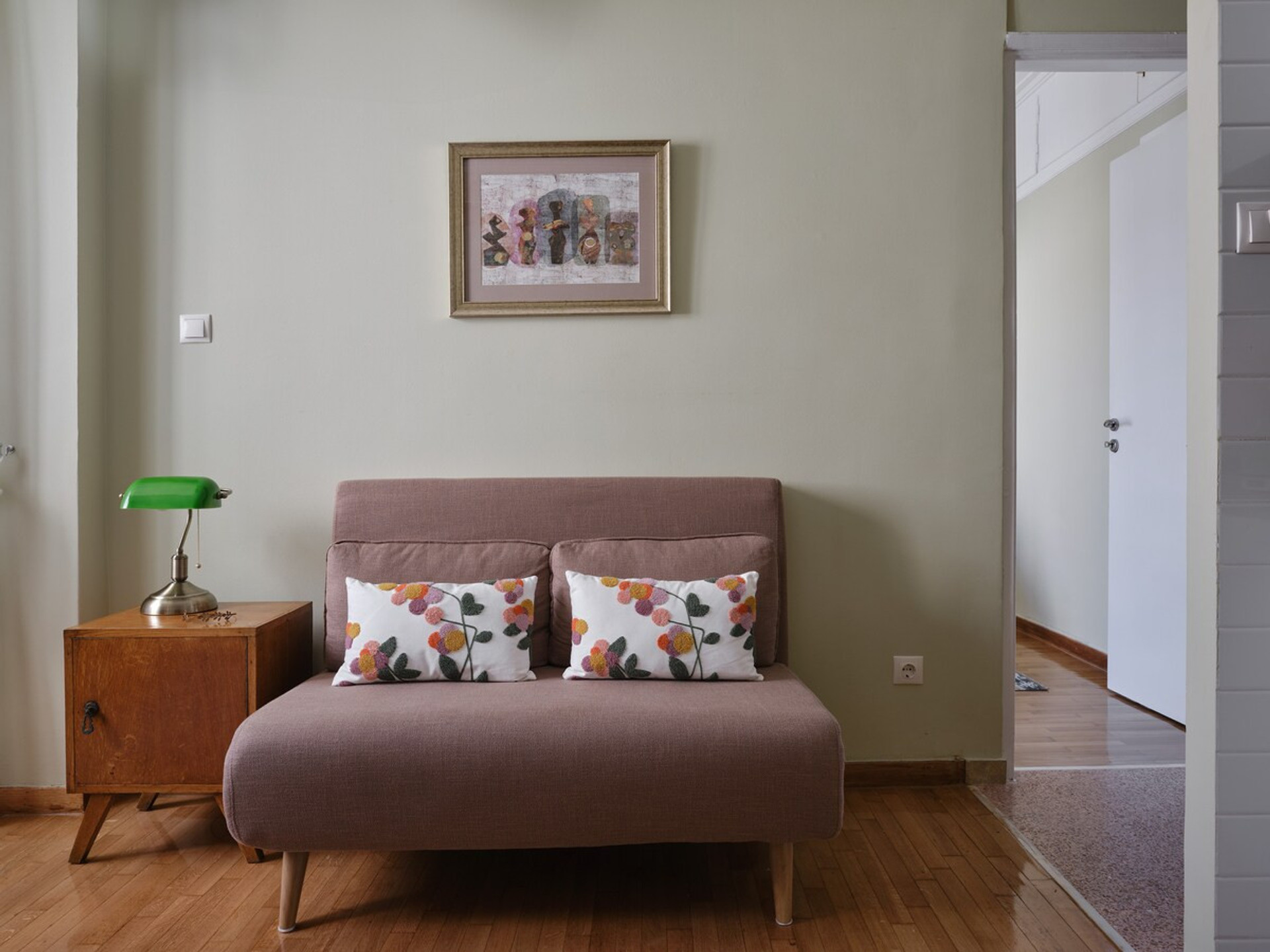 The living room's sofa