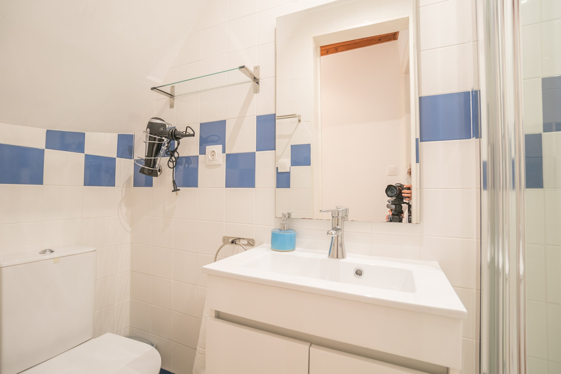 Bathroom with sink and toilet