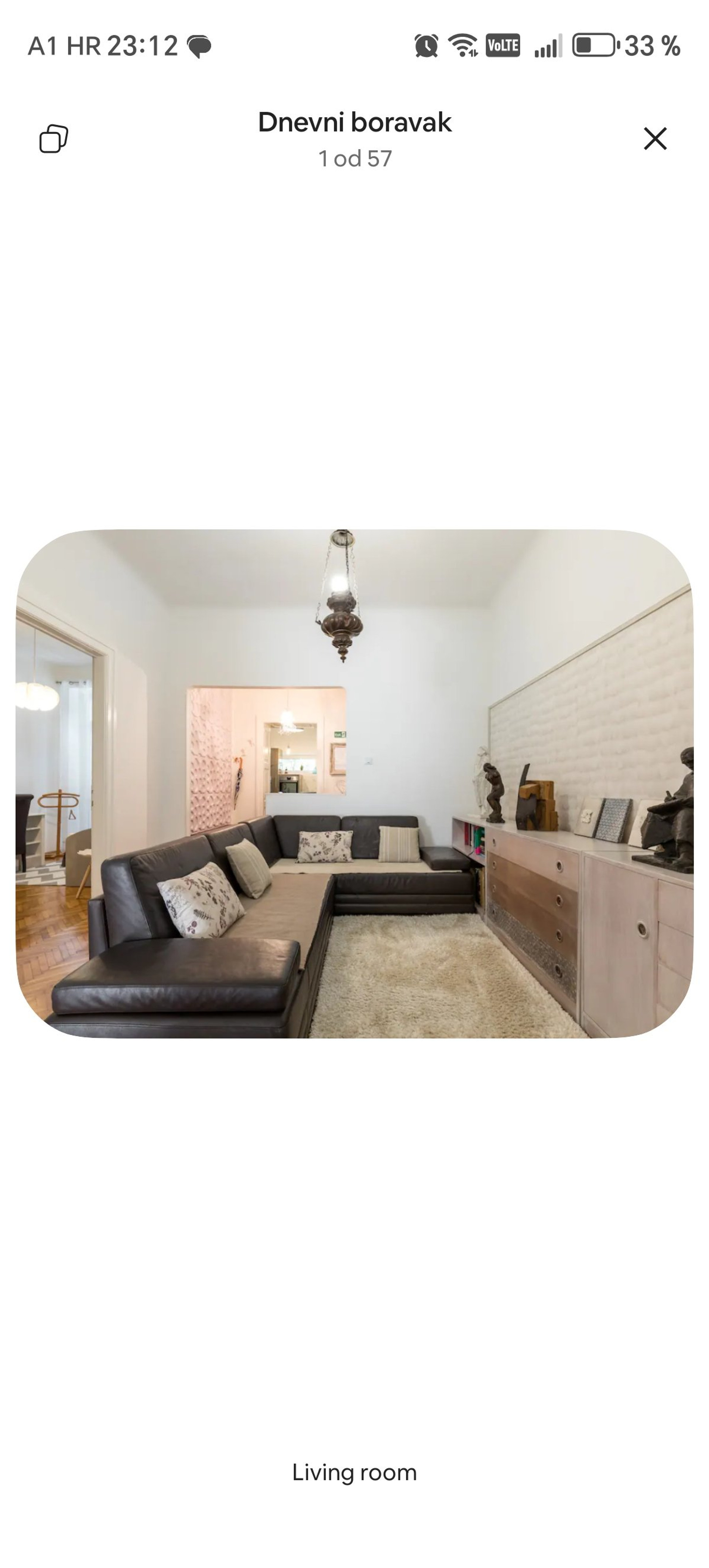 Cozy living room with sectional sofa