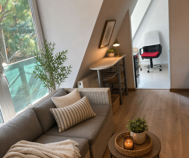 Flat next to the tourist center. Free P parking.