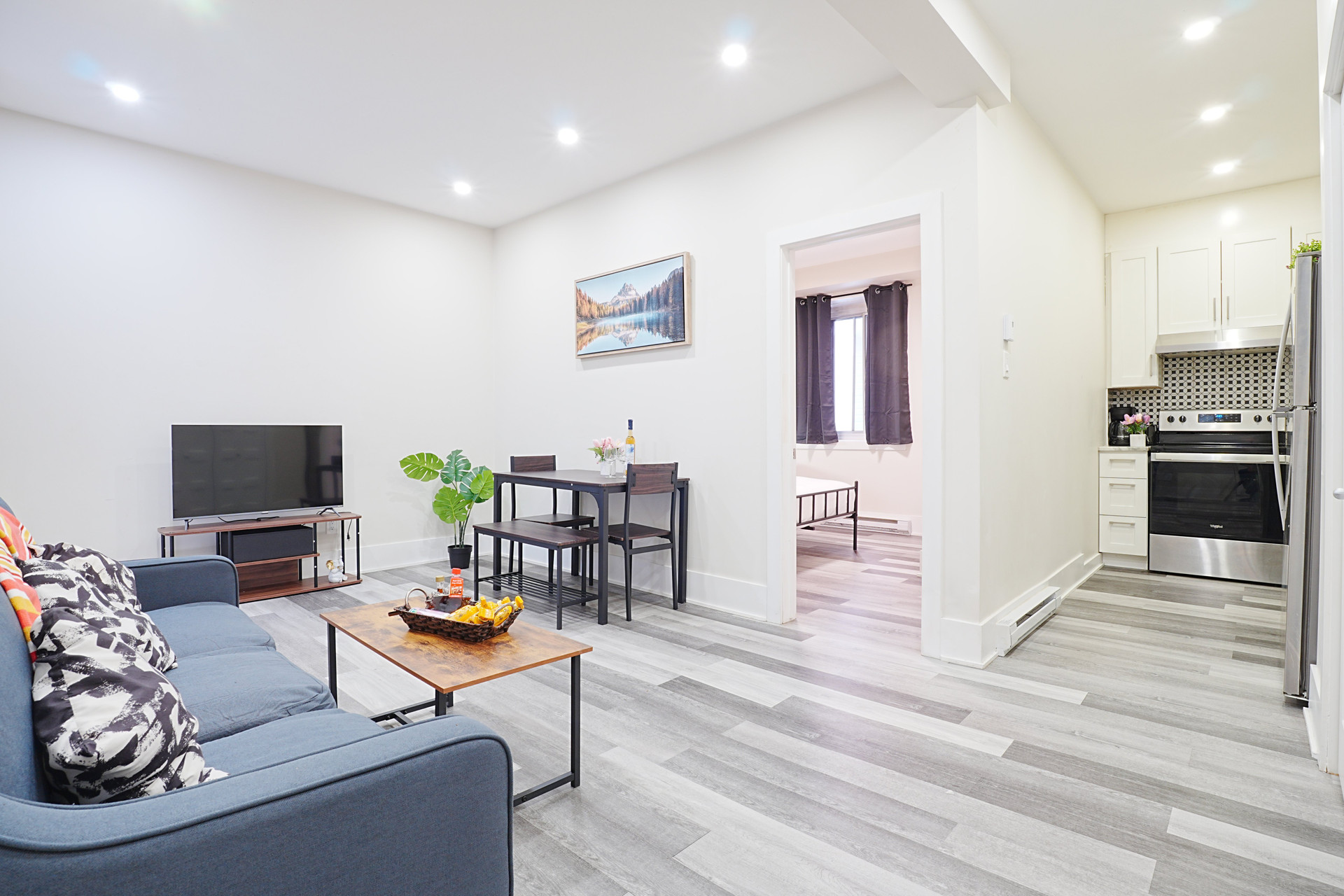 Living room with dining area