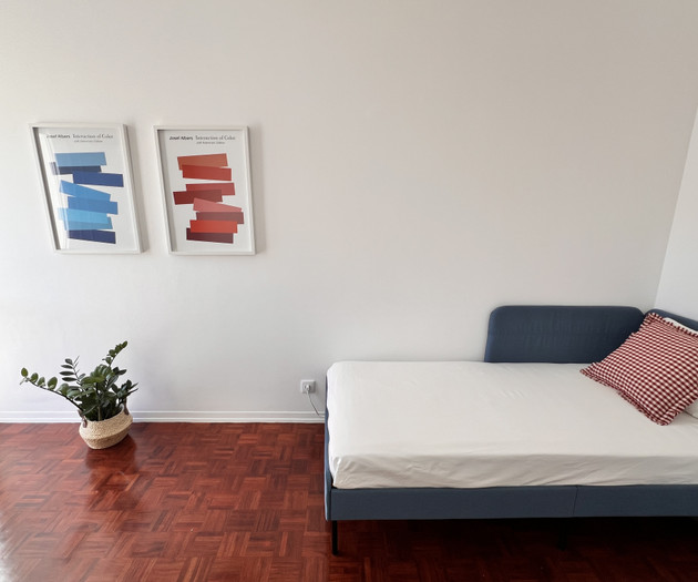 Cozy & Fully Furnished Blue&Red Room in Lisbon