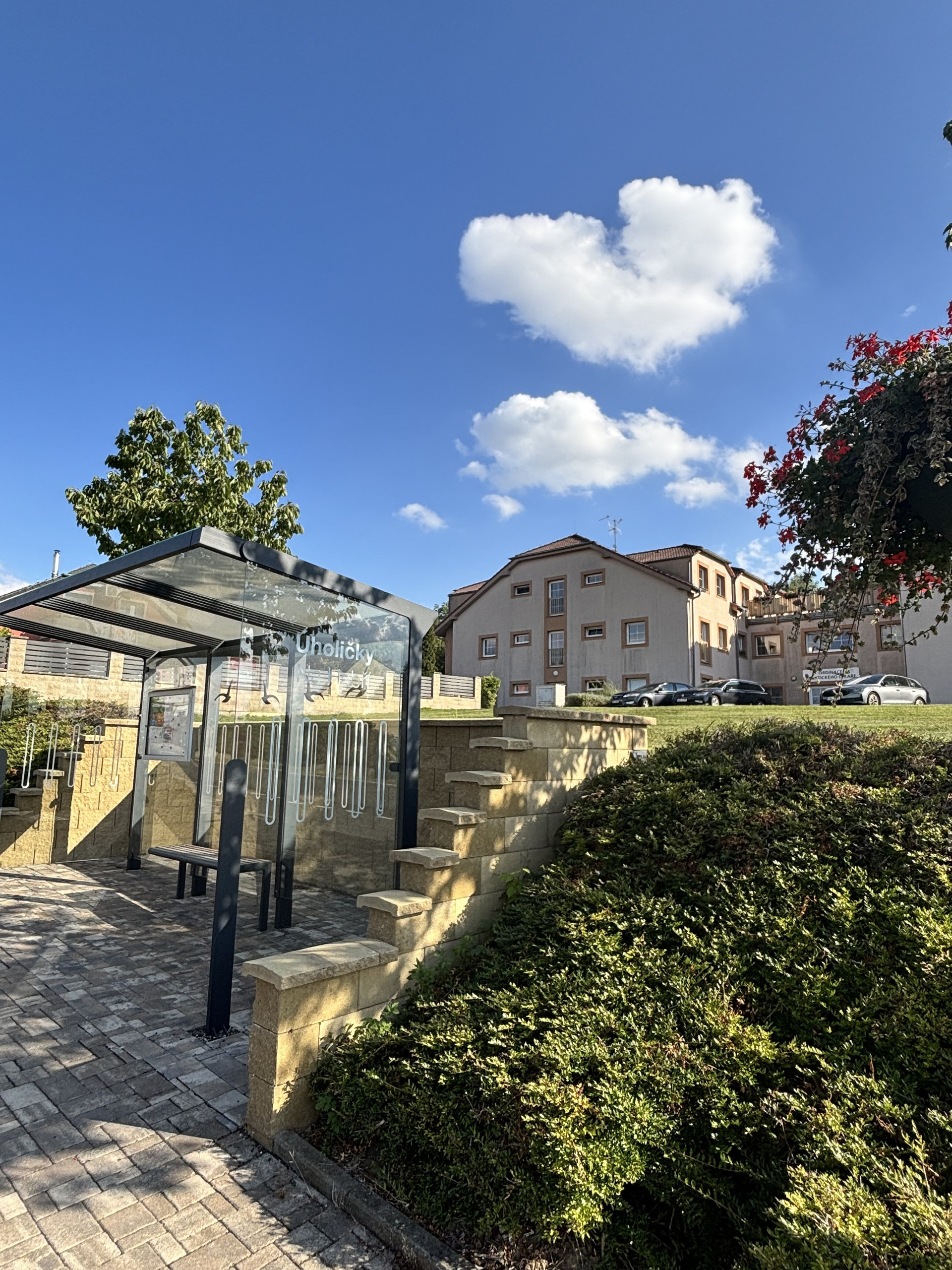 Building exterior with garden path