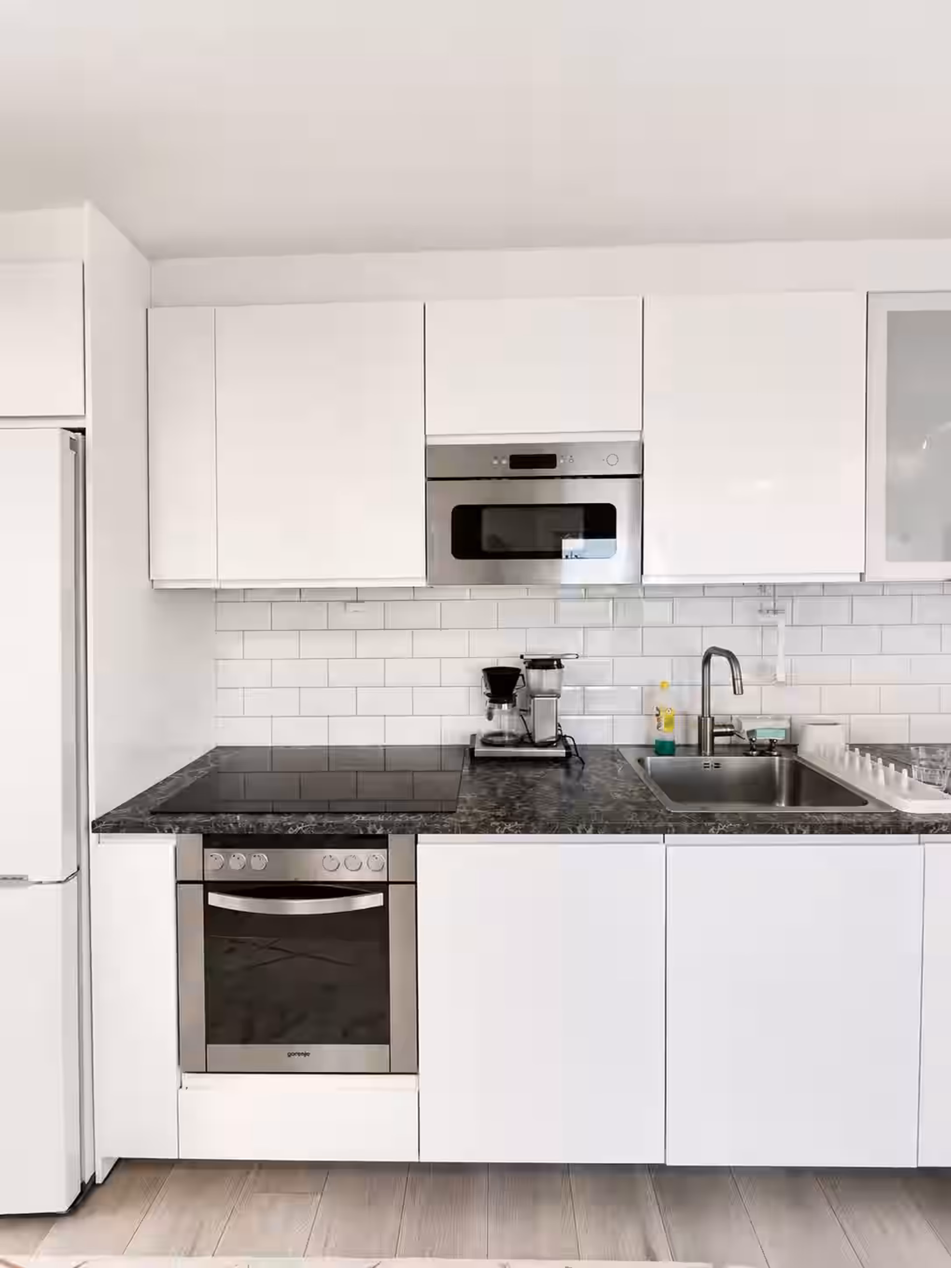 White kitchen with appliances