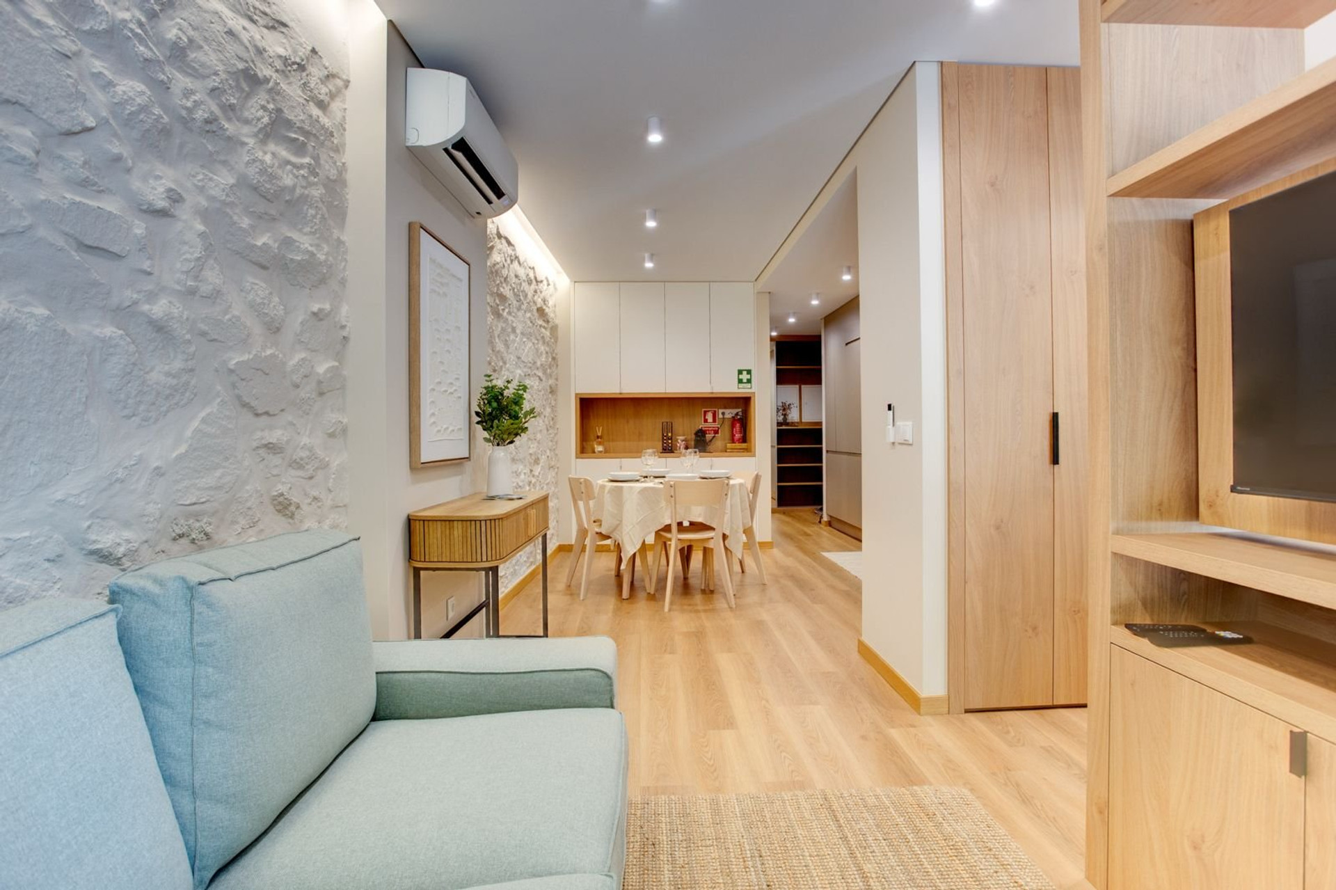 Open plan living dining kitchen area