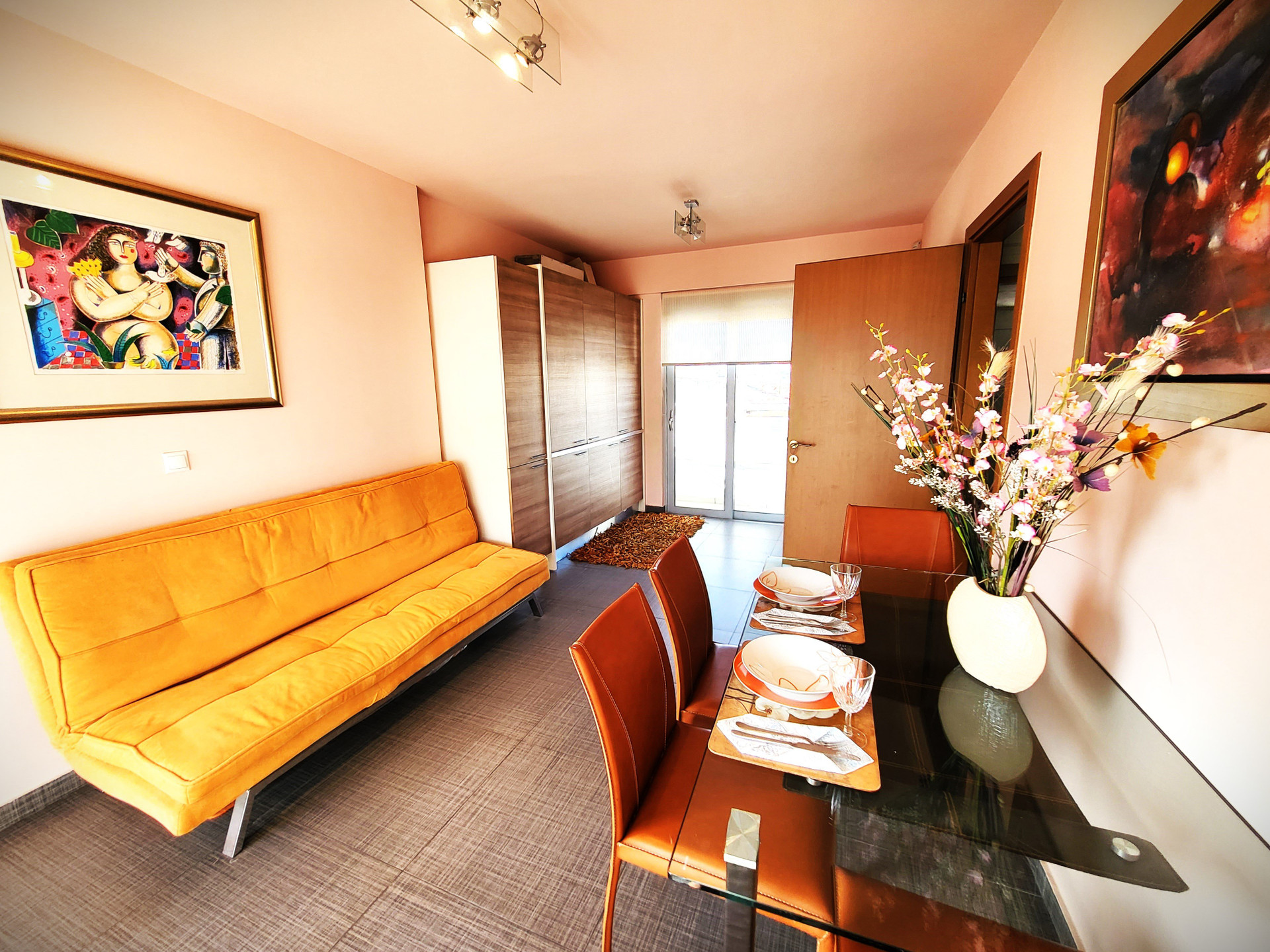 Living room with dining area