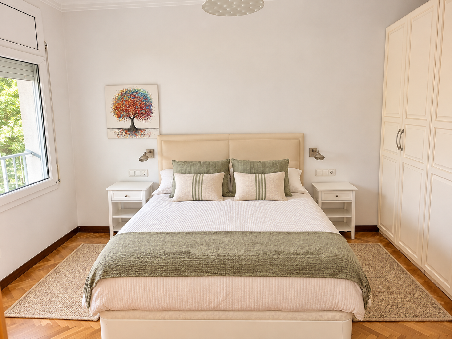 Bedroom with wardrobe and bedside tables