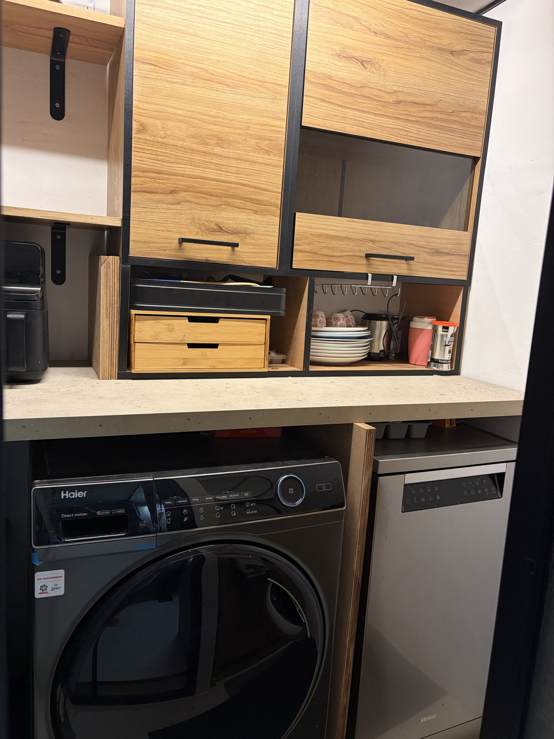 Kitchen cabinets washer dishwasher