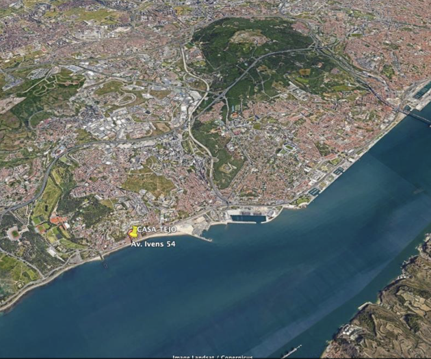 Aerial map of neighborhood