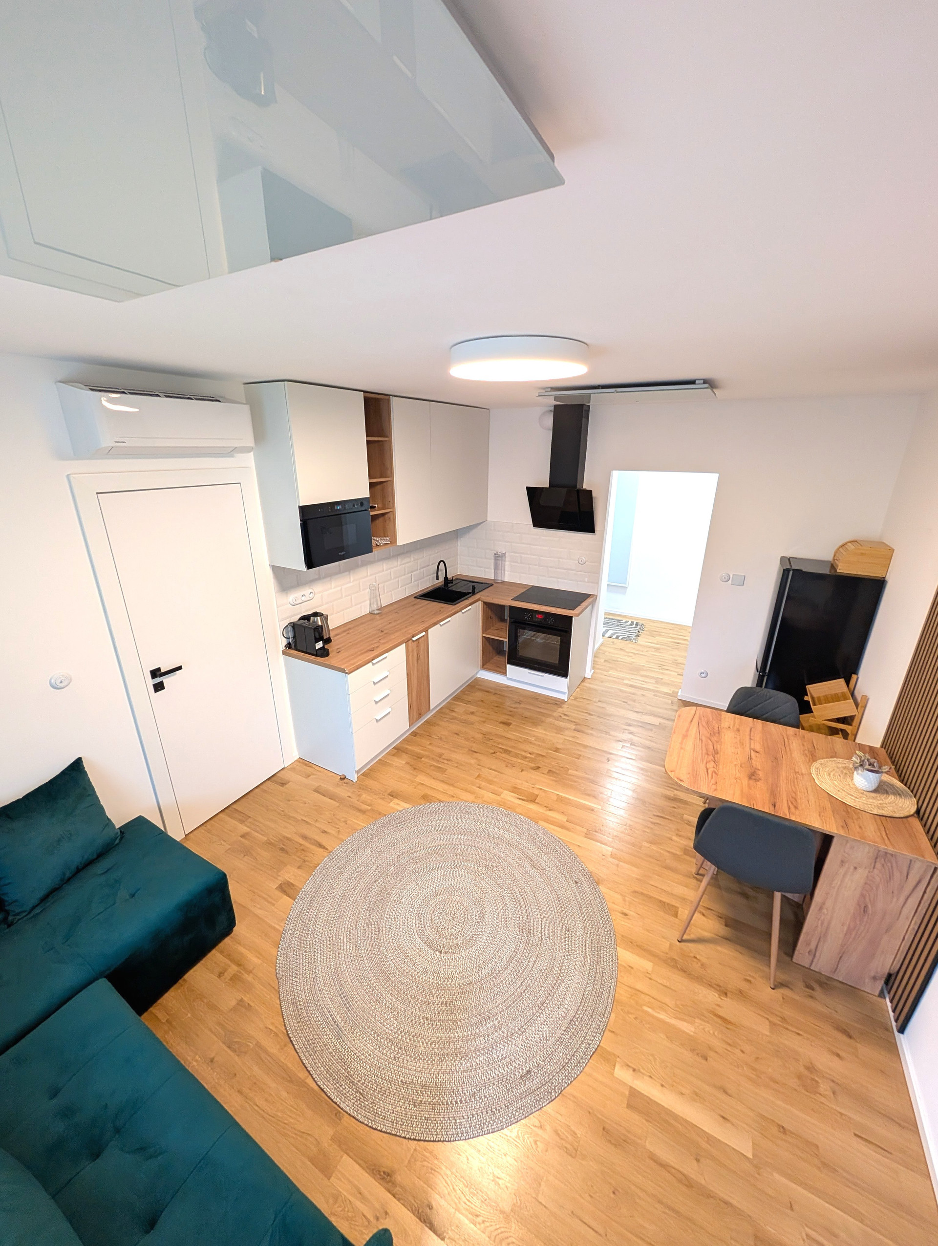 Open plan living dining kitchen overview