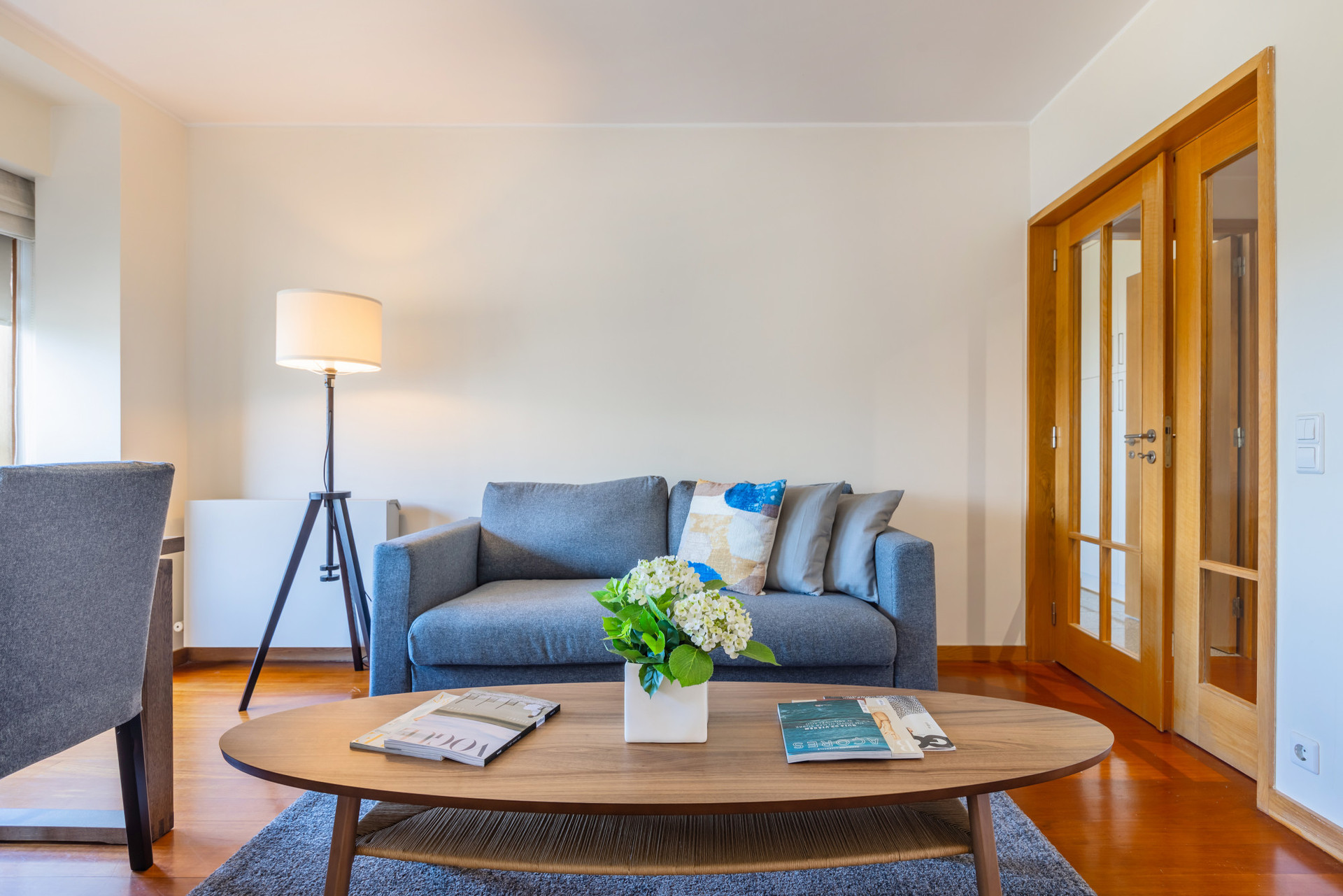 Living Room with Sofa-Bed and Flat-Screen TV