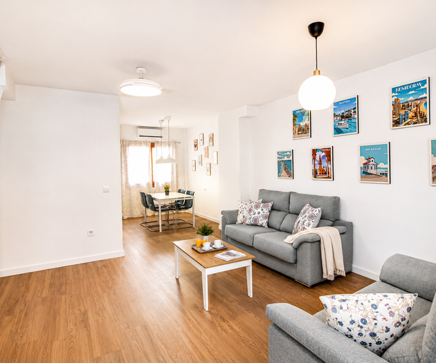 Open living and dining space