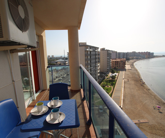 Balcony with beach view