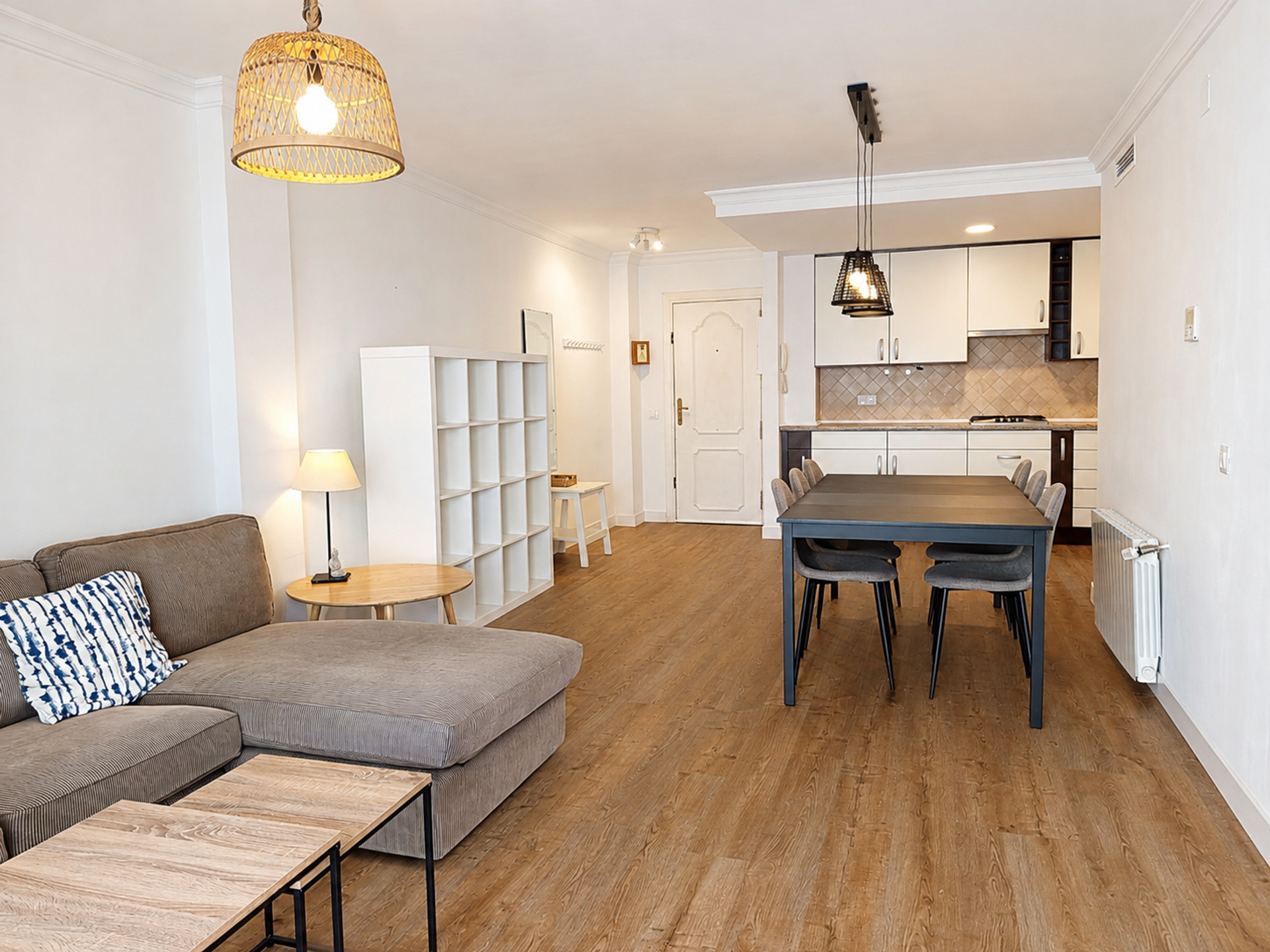 Open living and kitchen area