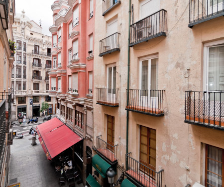 Exterior flat with balconies in the city centre