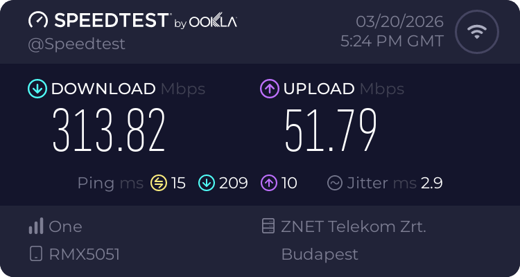 Speedtest.net result