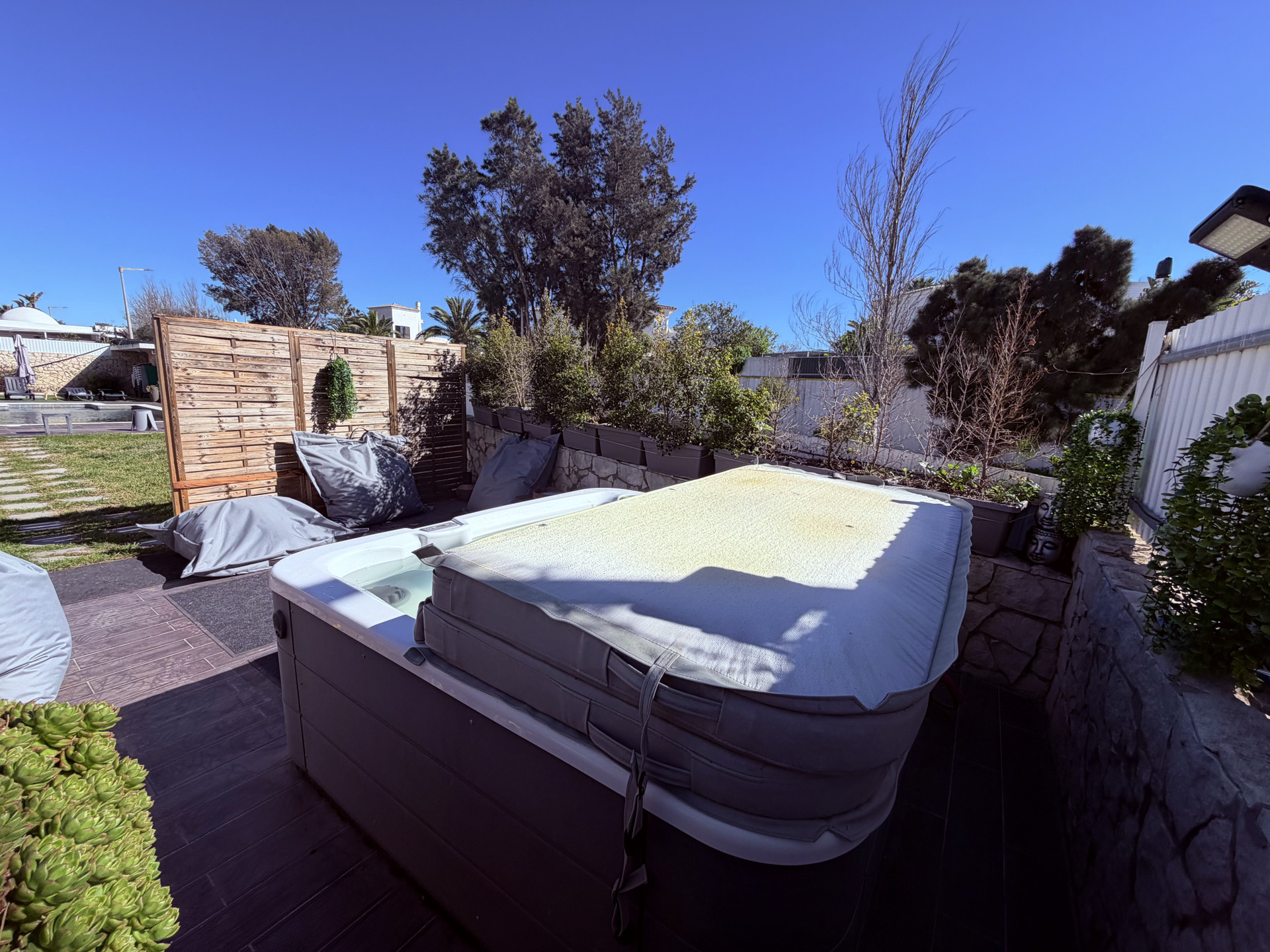 Private hot tub on terrace