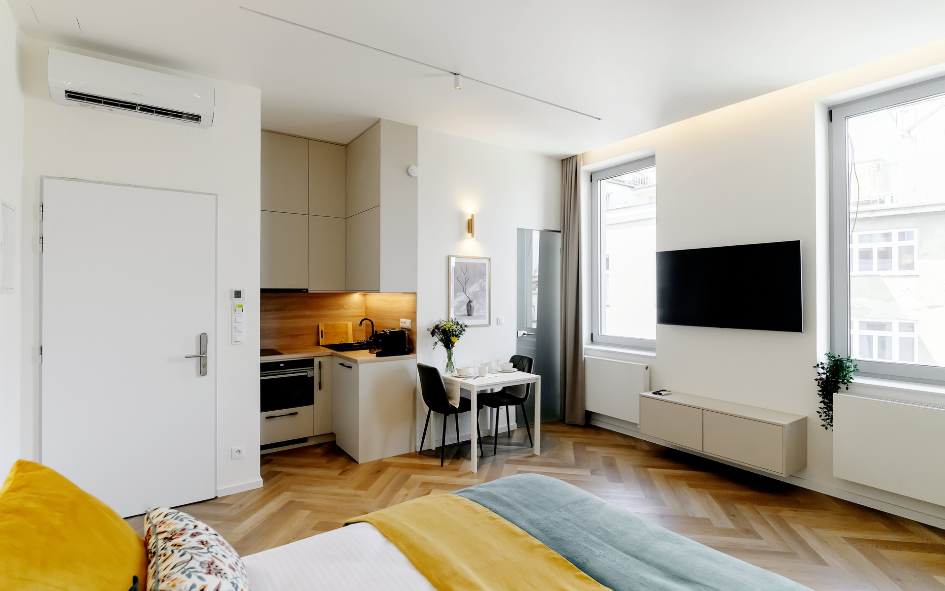 Open plan living kitchen overview
