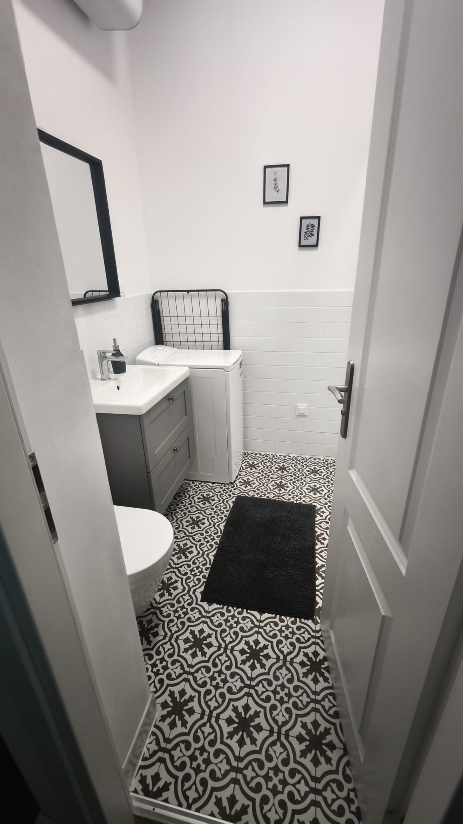 Bathroom with sink and toilet
