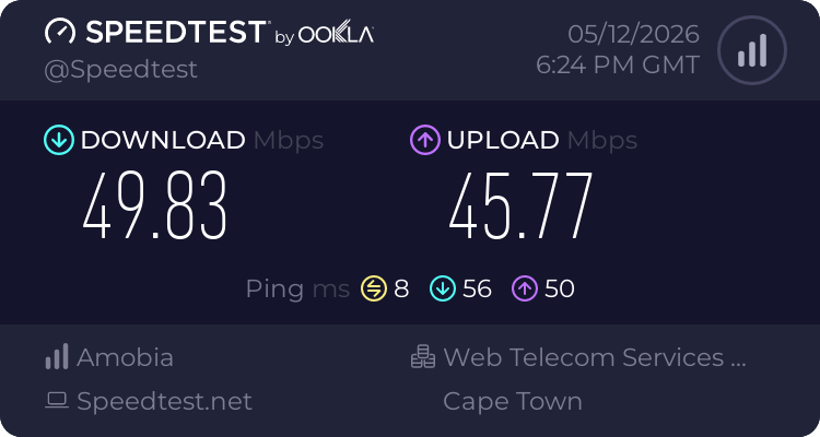 Speedtest.net result