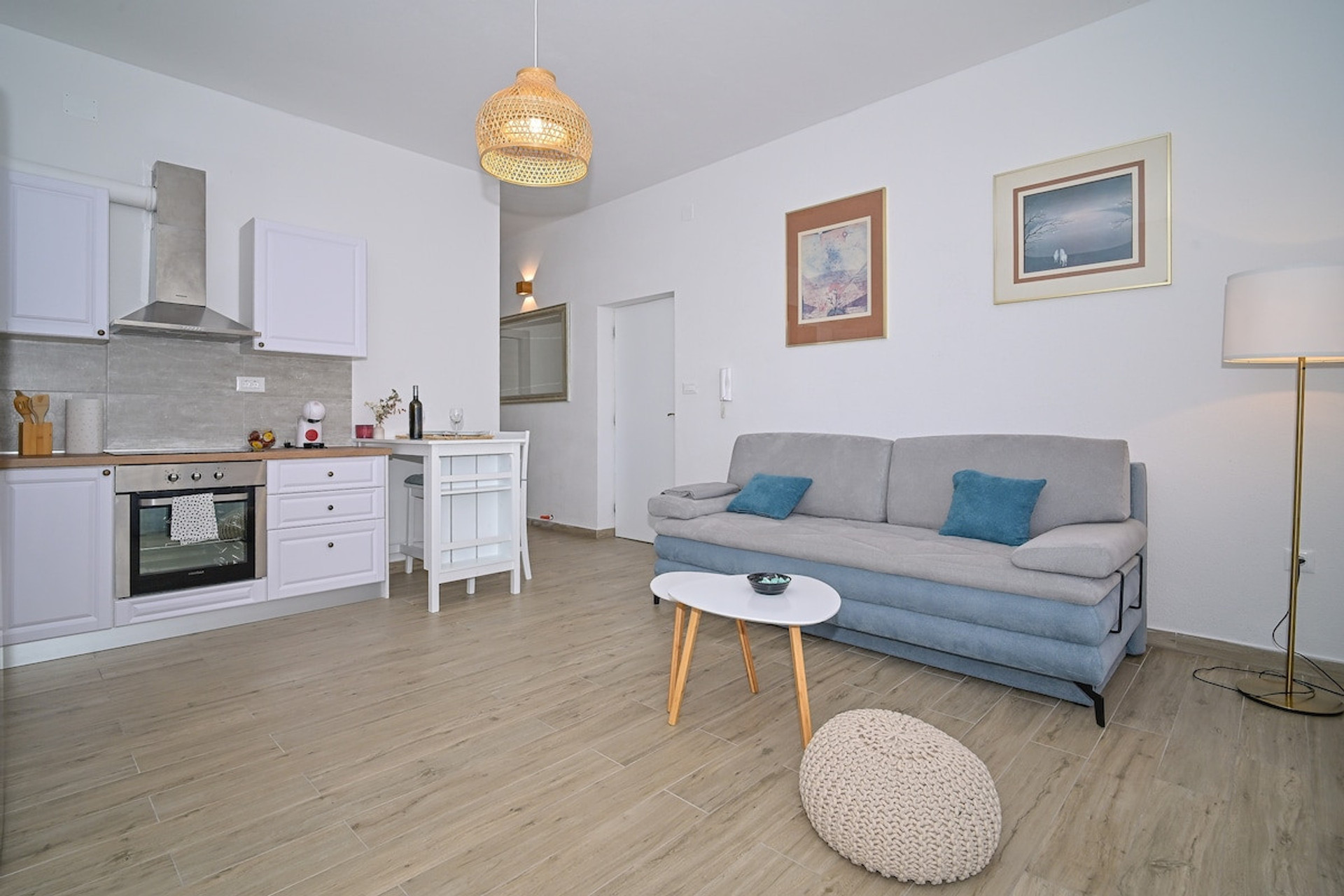 Living room and kitchen